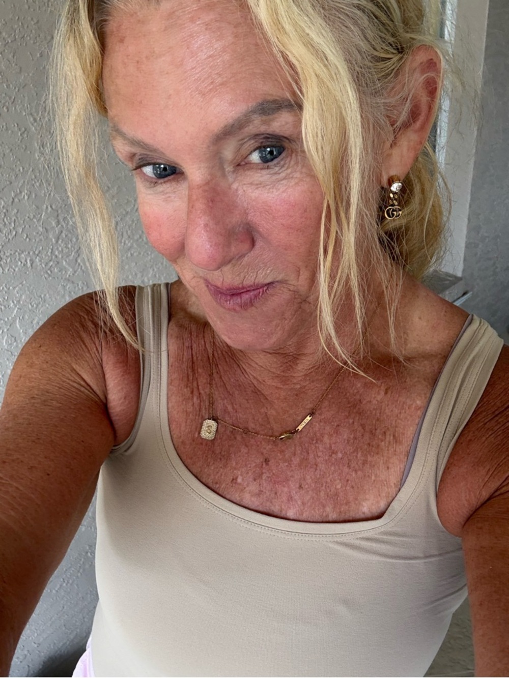 Women's Beige Tank Top - Picture 10 of 10